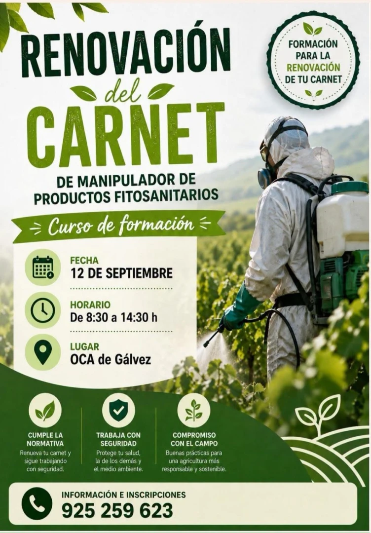 Curso de Renovación del Carnet de Productos Fitosanitarios